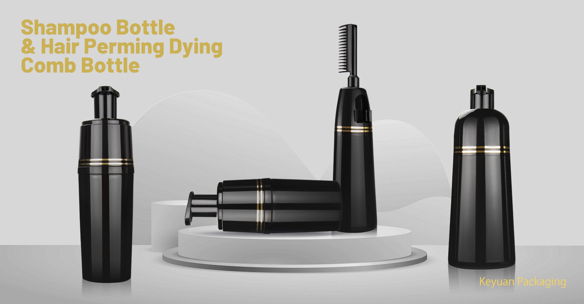 Salon Hair Coloring Comb Bottle Black Series