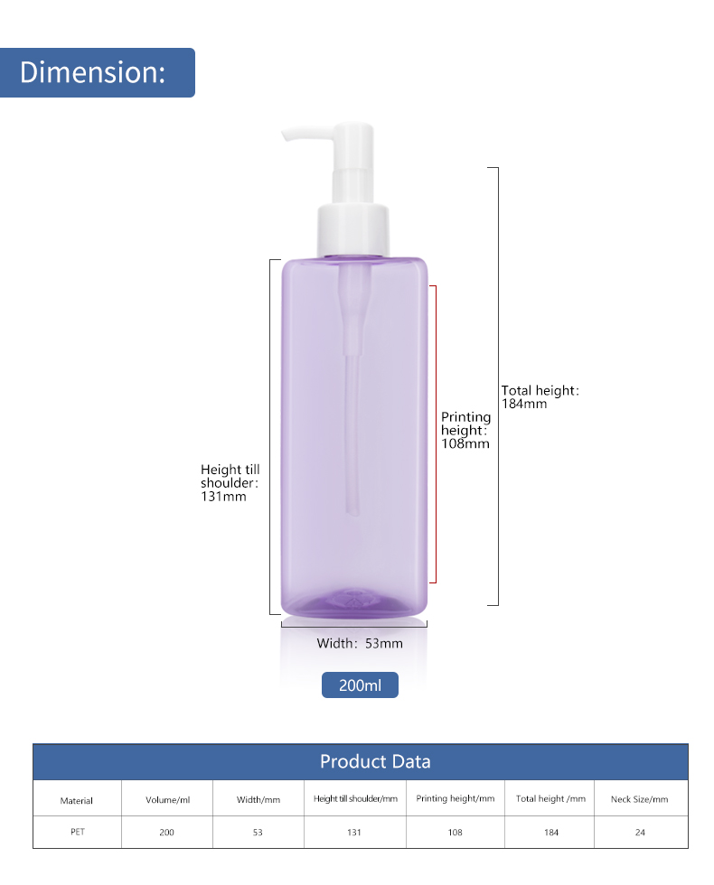 KY098 Cosmetic Beauty Makeup Remover Plastic Bottle 200ml Triangle Unique Shape