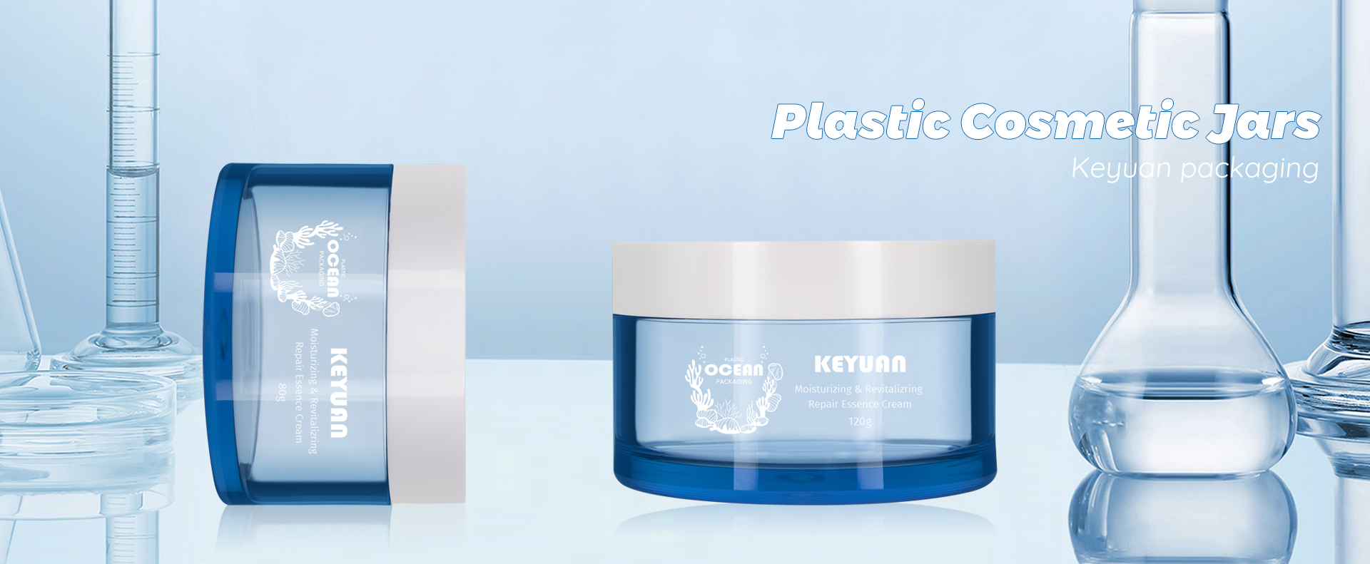 KY042 Cosmetic Cream Jar Environmental Friendly 80ml 120ml Plastic Jars