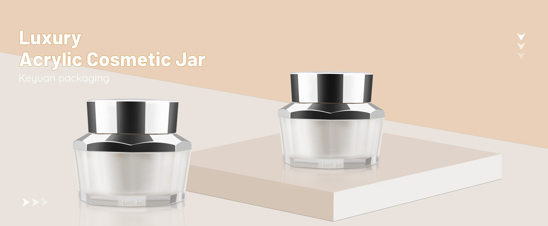 KY005AJ Silver Acrylic Jars 30ml 50ml