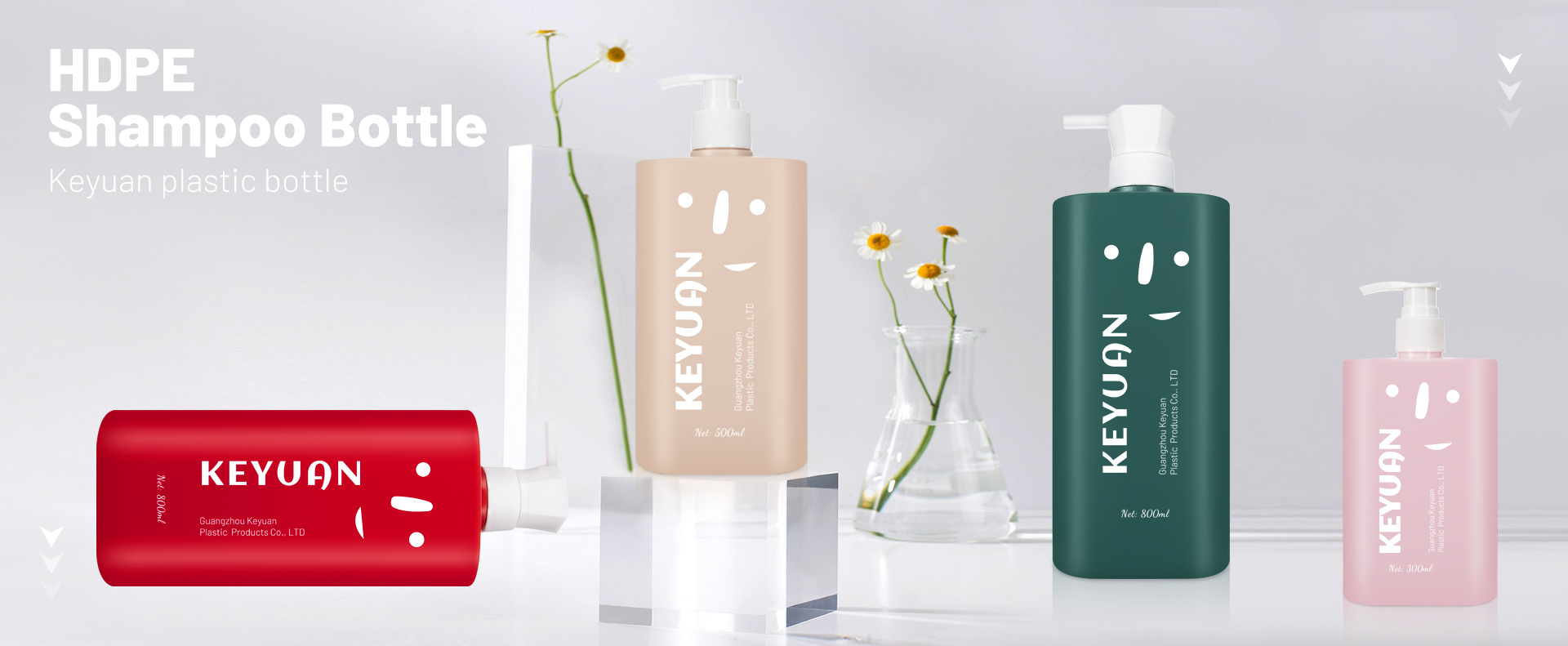 KY092 Eco-friendly HDPE Manufacture 300ml 500ml 800ml  10oz 16oz 26oz Large Size Household Cleanser Plastic Bottles