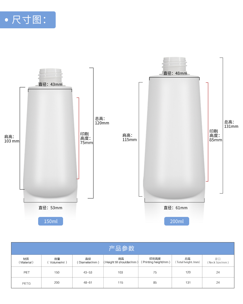 KY117 Amino Acid Moisture Lotion Cosmetic PETG Water Drop Shape Plastic Bottle with Lock Lids