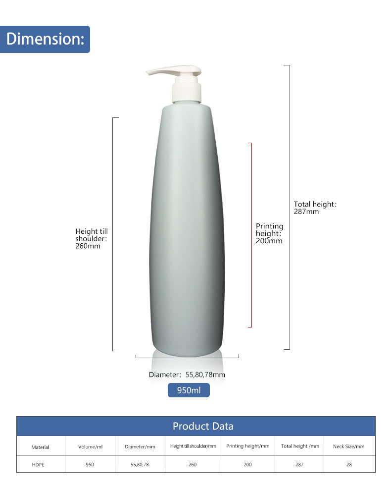 KY081 Large Size Amino Acid Body Shower Gel 500ml HDPE Plastic Bottles