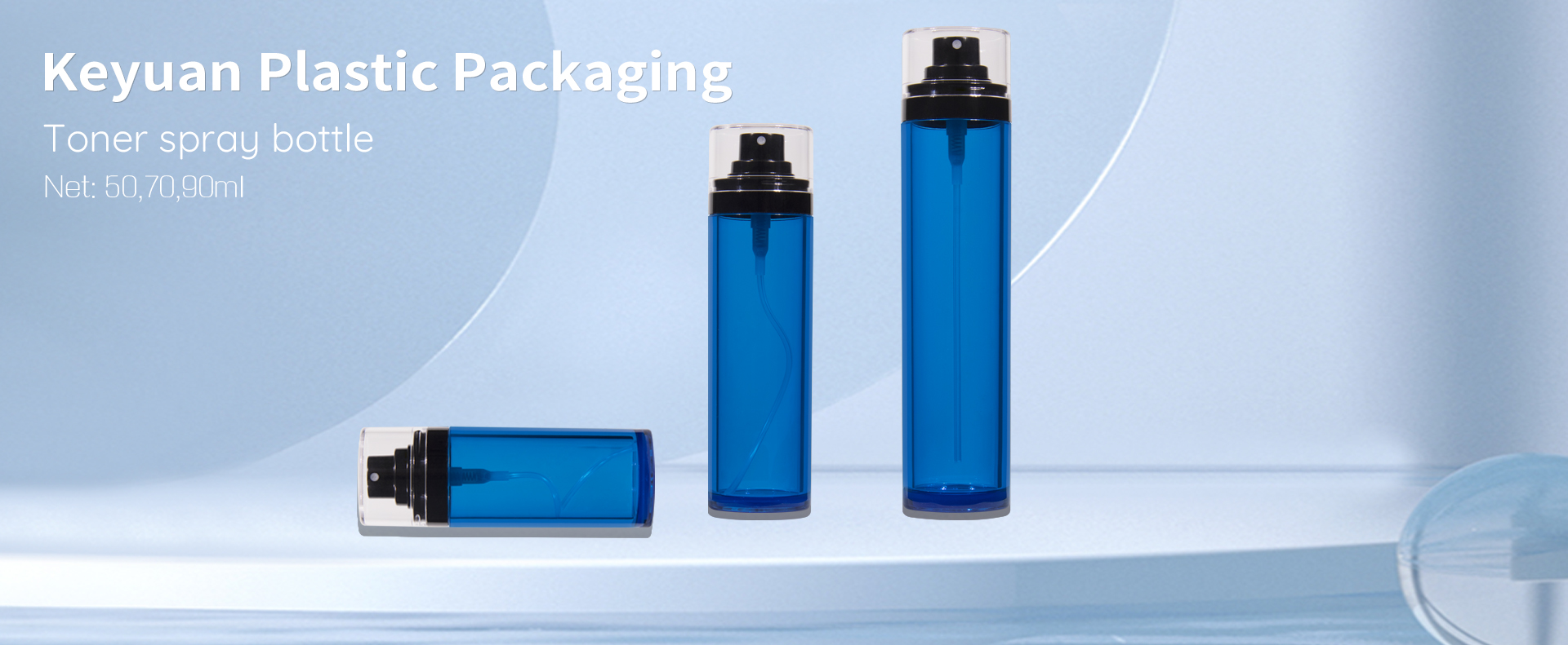 KY203 Customized High Quality 50ml 70ml 90ml PET Skin Care Bottle Toner Bottle Fine Mist Spray Bottle