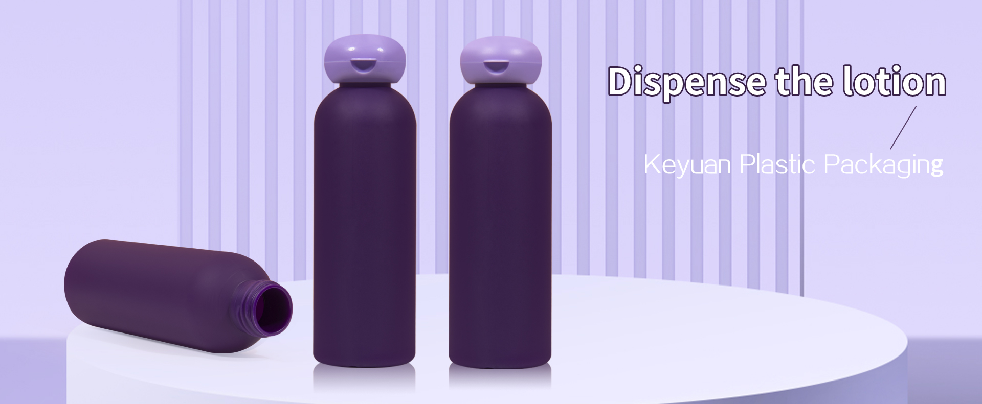 KY208 High Quality Purple Luxury 120ml HDPE Round Plastic Cosmetic Packaging Bottle