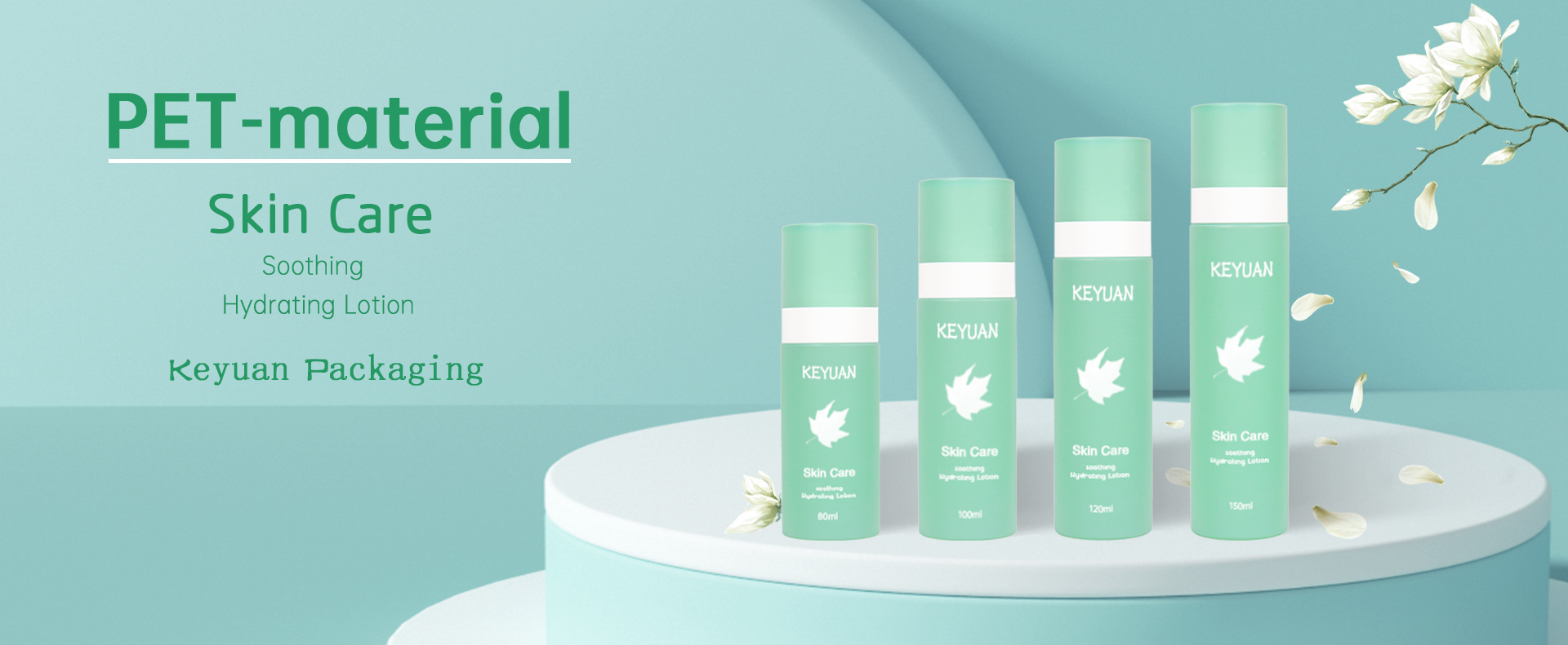 KY216-3 High Quality 80m 100ml 120ml 150ml Matte Green Cosmetic Bottle Toner Fine Mist Spray Bottle