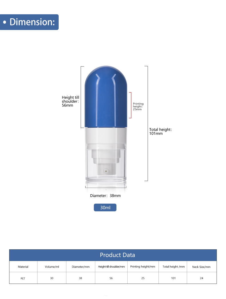 KY091 4 30ml Glossy Purple PET Plastic Fine Mist Spray Bottle for Facial Hydration
