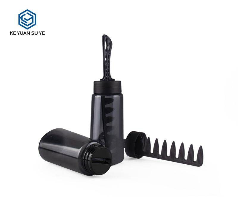 KY026 One Time Black Salon Hair PET Coloring Comb Bottle 280ml