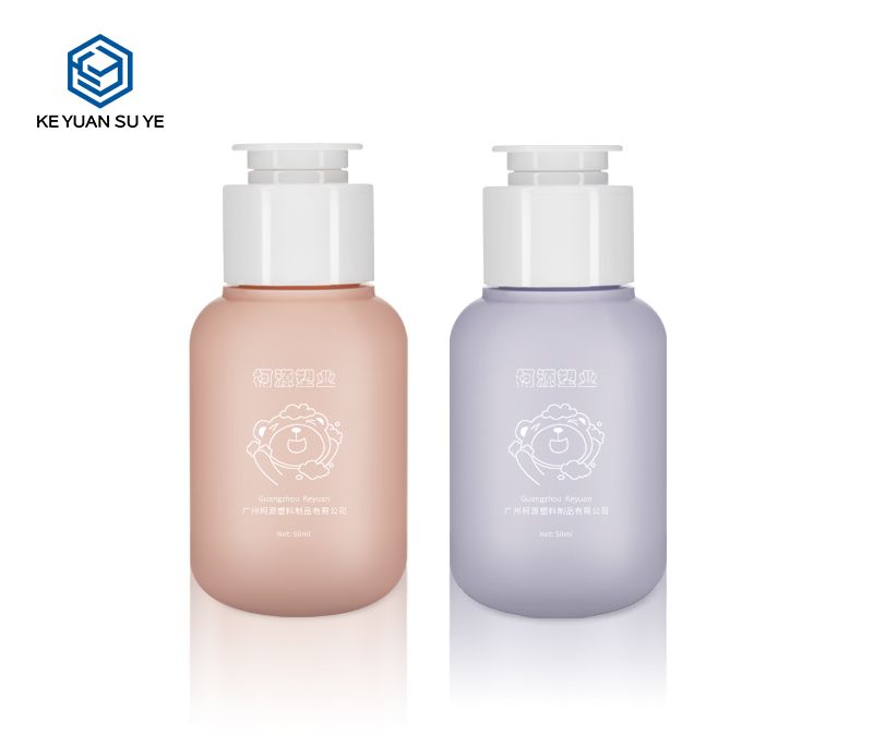 KY118 50ml HDPE Mini Pocket Travelling Plastic Baby Body Lotion Bottle with Soft Touch Effect