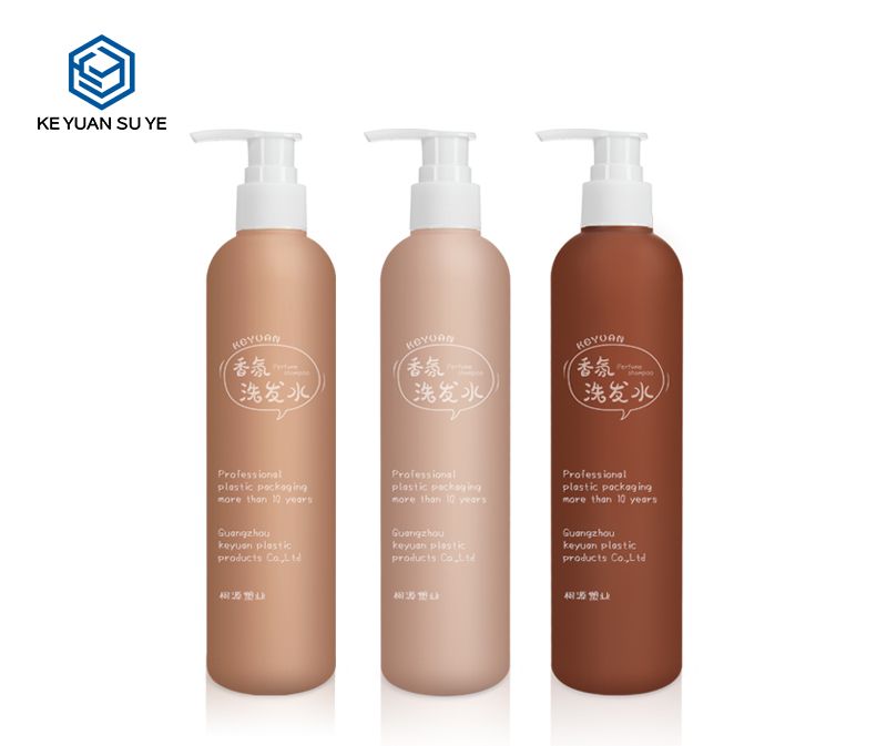 KY085 250ml HDPE Plastic Shampoo Body Lotion Bottle with Soft Touch Effect