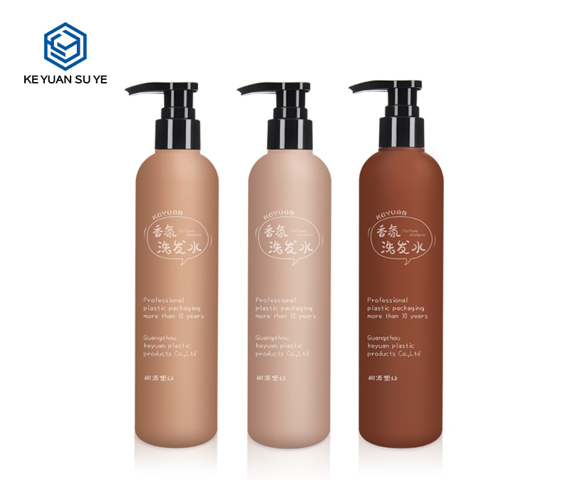KY085 250ml HDPE Plastic Shampoo Body Lotion Bottle with Soft Touch Effect