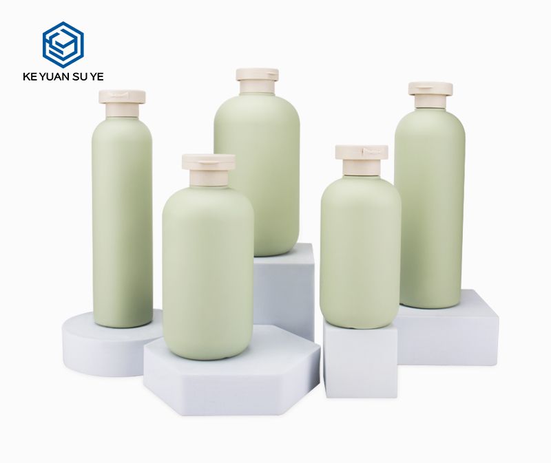 KY111 Green Series HDPE Plastic Body Lotion Bottle with Soft Touch Effect