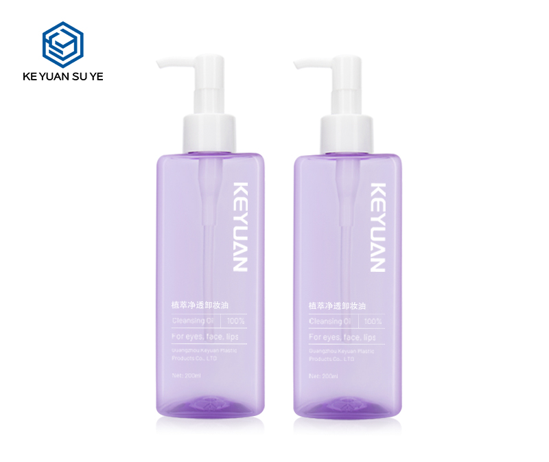 KY098 Cosmetic Beauty Makeup Remover Plastic Bottle 200ml Triangle Unique Shape