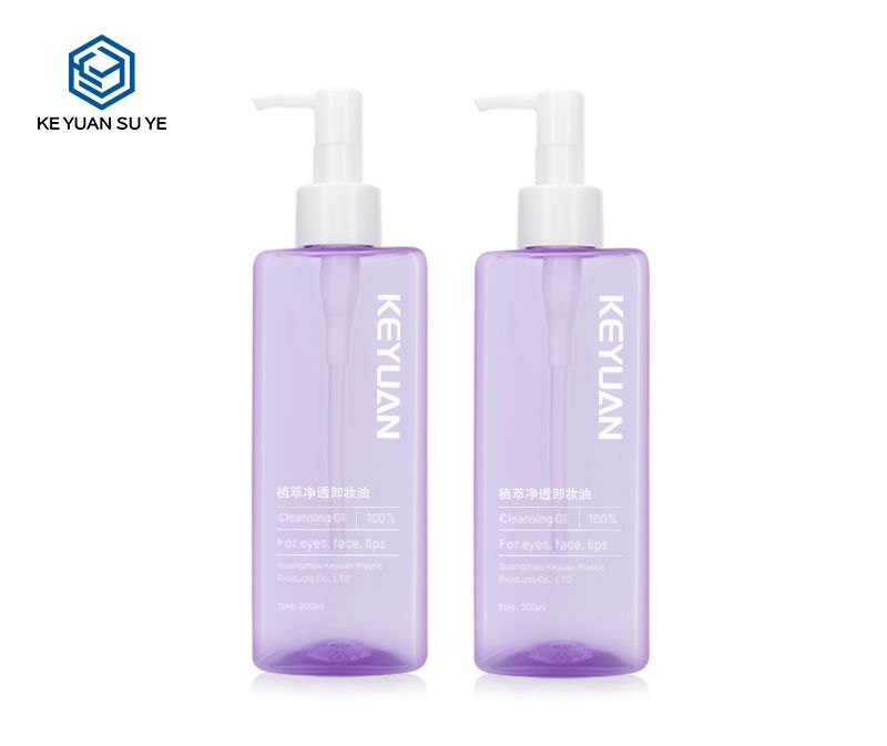 KY098 Cosmetic Beauty Makeup Remover Plastic Bottle 200ml Triangle Unique Shape