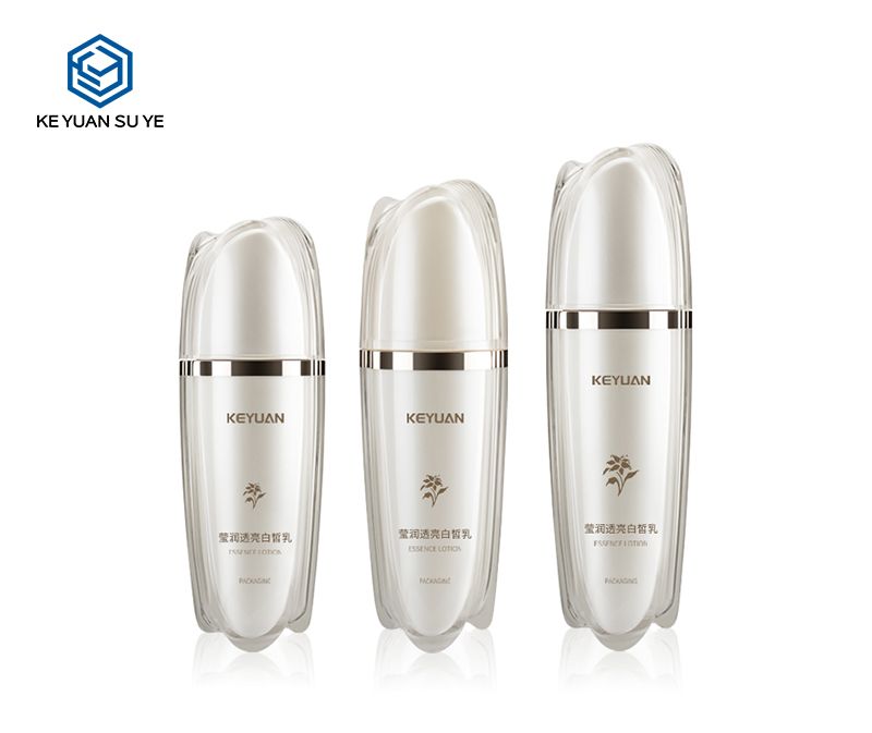 KY001AB Luxury Acrylic Bottles Milk Lotion Liquid Bottles with Unique Shape 30-120ml