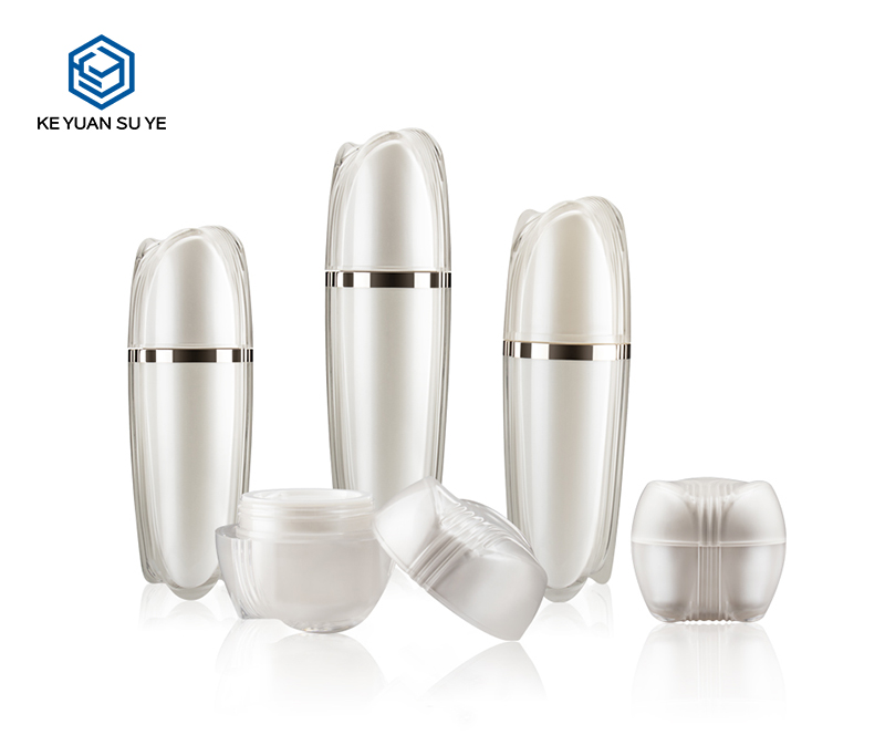 KY001AB Luxury Acrylic Bottles Milk Lotion Liquid Bottles with Unique Shape 30-120ml
