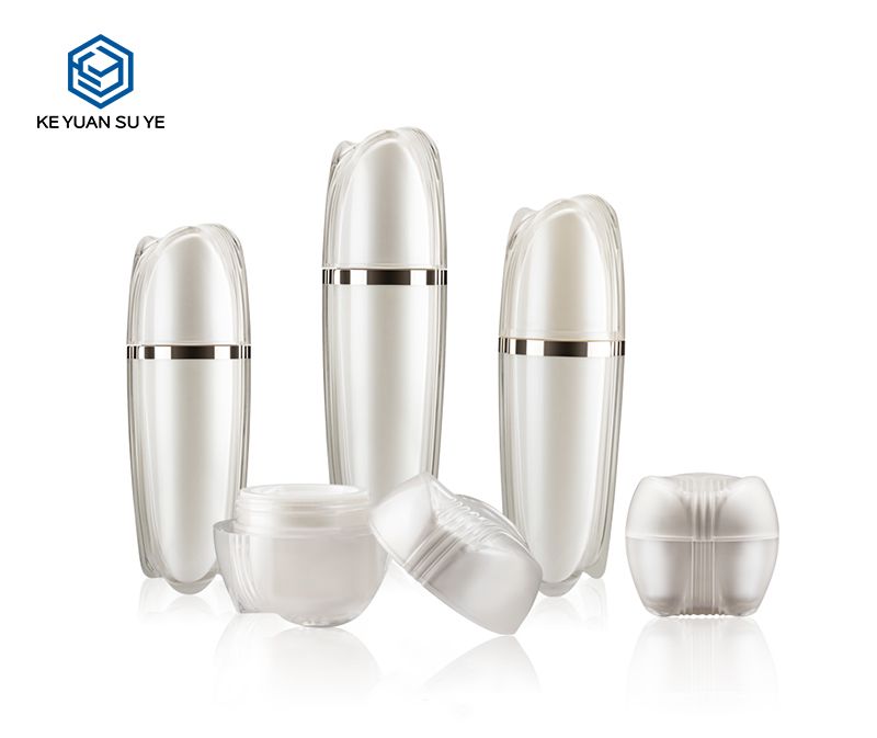 KY001AB Luxury Acrylic Bottles Milk Lotion Liquid Bottles with Unique Shape 30-120ml