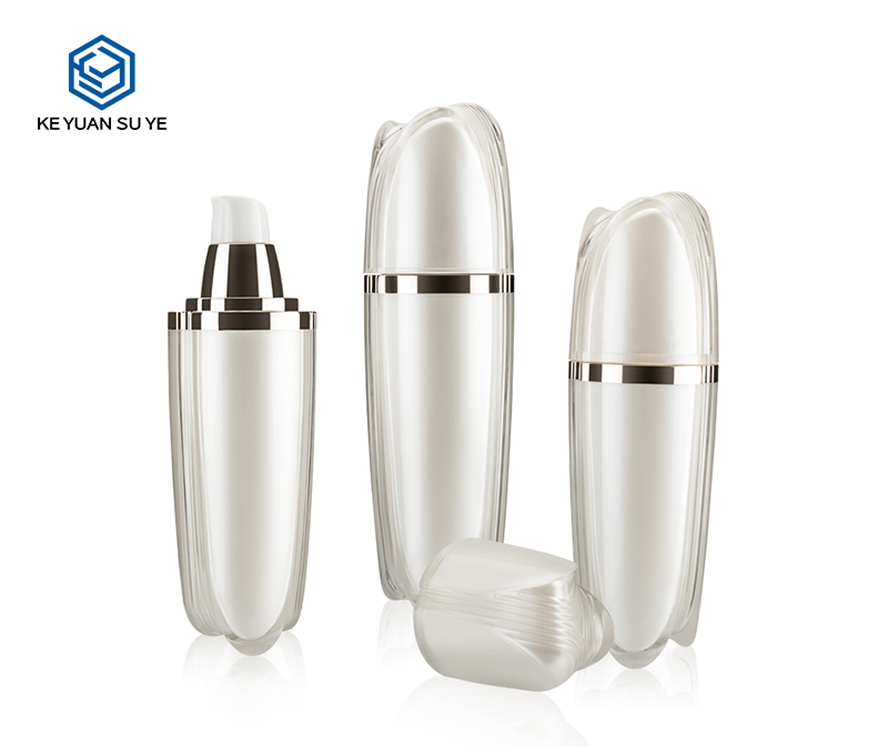 KY001AB Luxury Acrylic Bottles Milk Lotion Liquid Bottles with Unique Shape 30-120ml