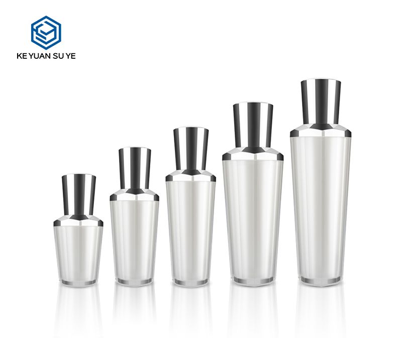 KY004AB Silver Acrylic Bottles Milk Lotion Liquid Bottles 25-120ml
