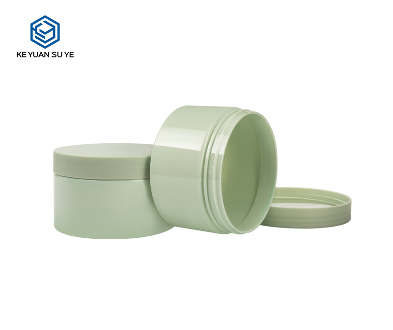 KY034PJ Cosmetic Mockup Avocado Plastic Jar 300ml 10fl.oz PCR PET Bottle  Eco Friendly