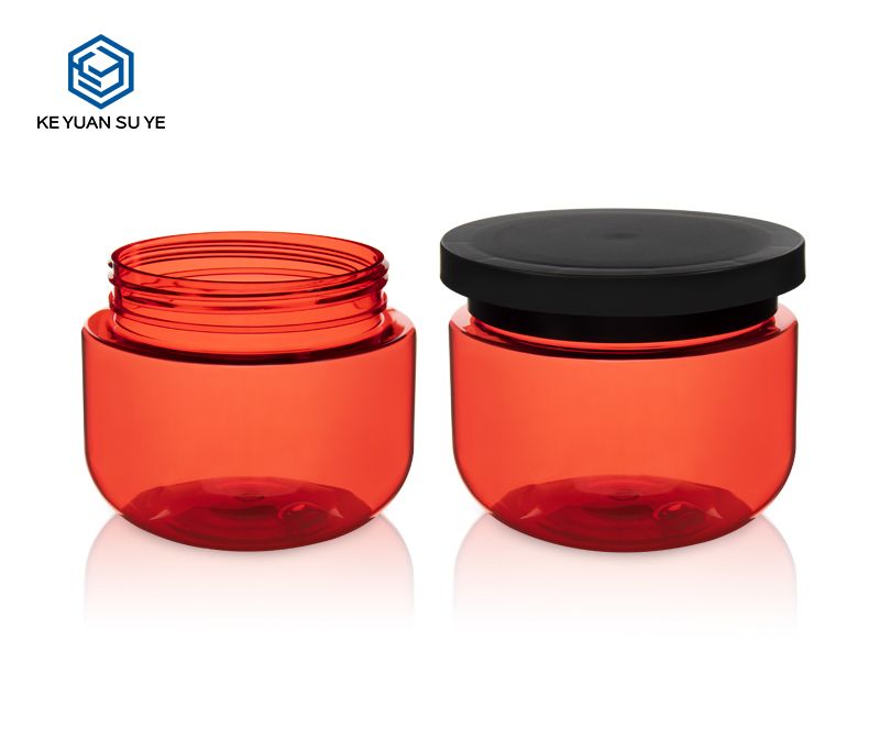 KY035PJ Jar Yellow Red Plastic Jar 250ml PET