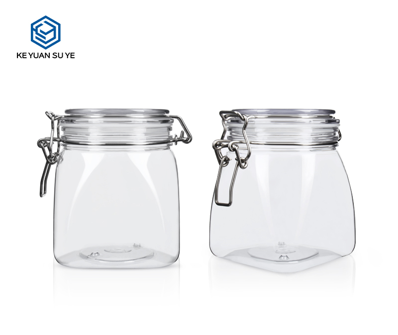 KY004PC Honey Jars with Unique Shape 220ml 500ml PET Custom Plastic Jars
