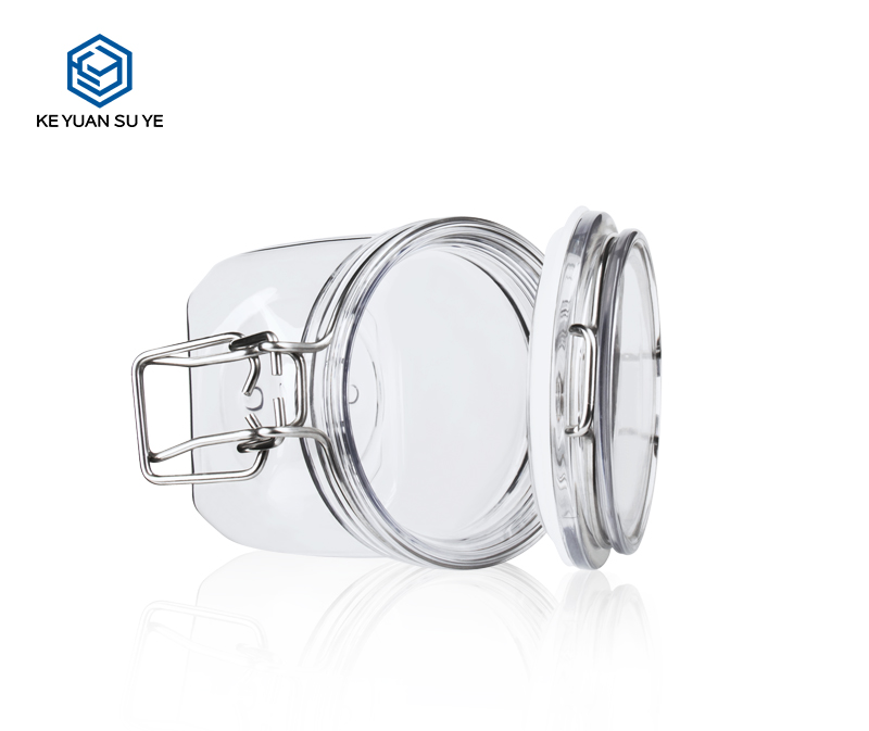KY004PC Honey Jars with Unique Shape 220ml 500ml PET Custom Plastic Jars