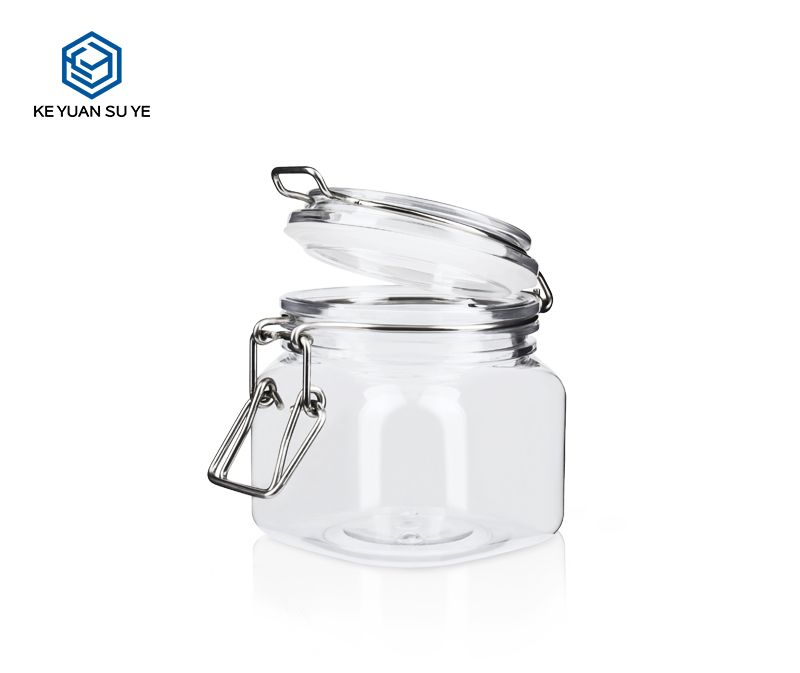 KY003PC Chinese Tea Jars Candy Cans with Unique Shape 150-500ml PET Custom Plastic Jars