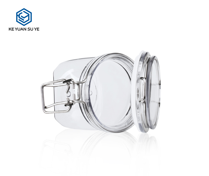 KY003PC Chinese Tea Jars Candy Cans with Unique Shape 150-500ml PET Custom Plastic Jars