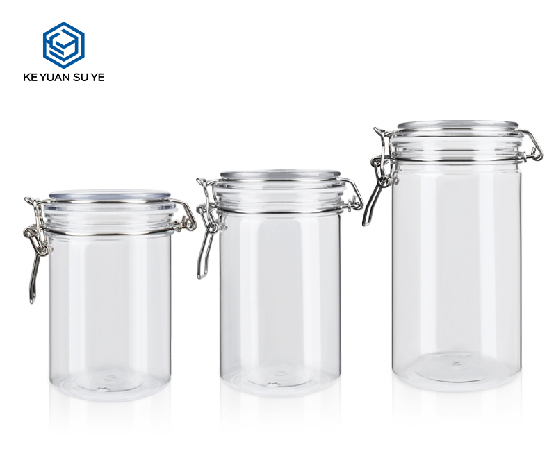 KY002pc Double Wall Cans With Straight Shape 100-250ML PET Custom Plastic Jars