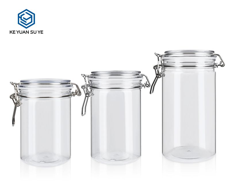 KY002pc Double Wall Cans With Straight Shape 100-250ML PET Custom Plastic Jars