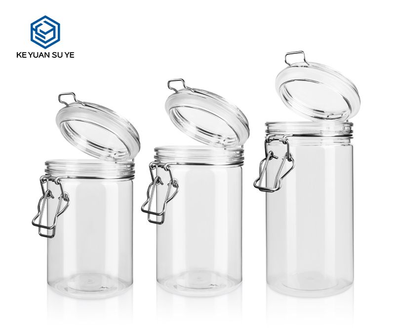 KY002pc Double Wall Cans With Straight Shape 100-250ML PET Custom Plastic Jars