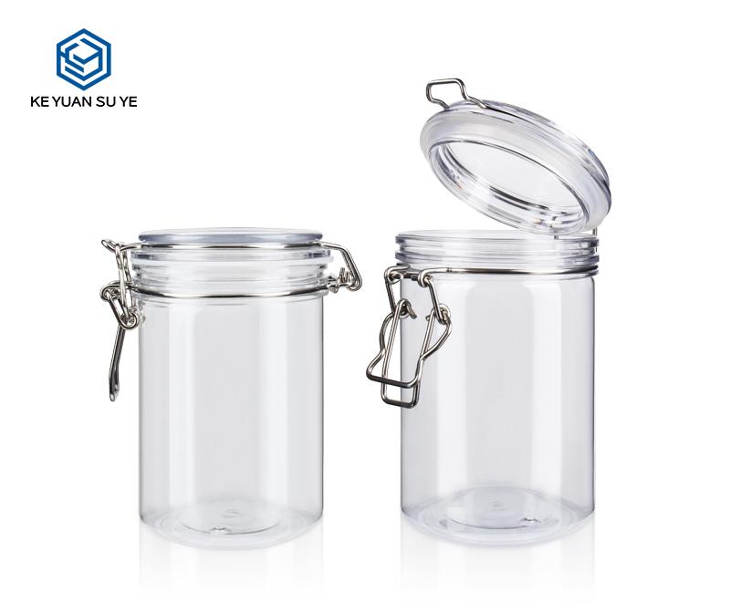 KY002pc Double Wall Cans With Straight Shape 100-250ML PET Custom Plastic Jars