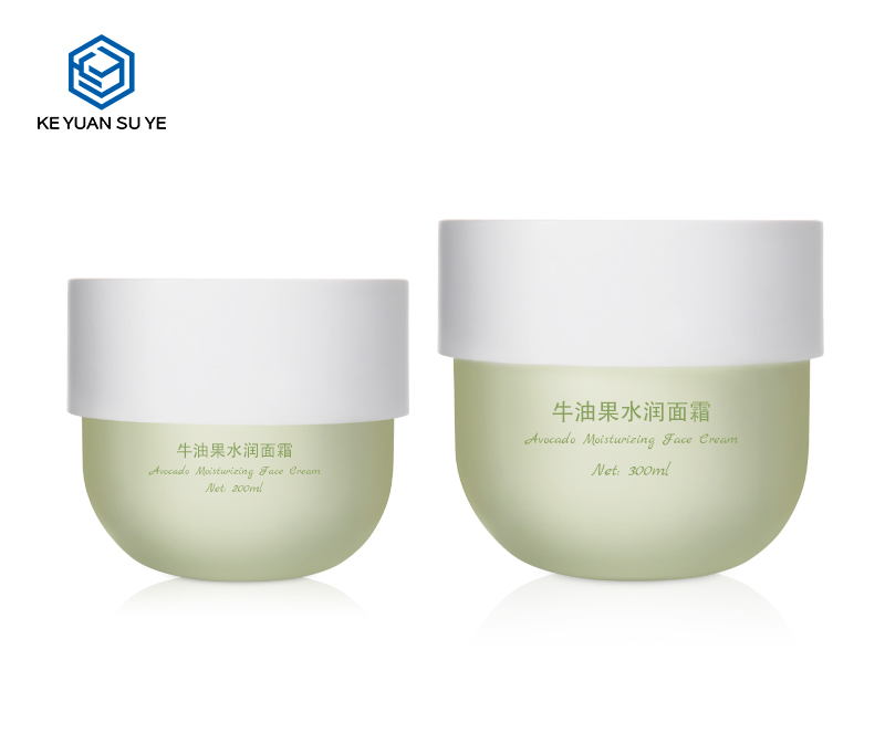 KY046PJ Avocado Moisturizing Face Cream 200ml 300ml 500ml PP Plastic Jar Eco Friendly