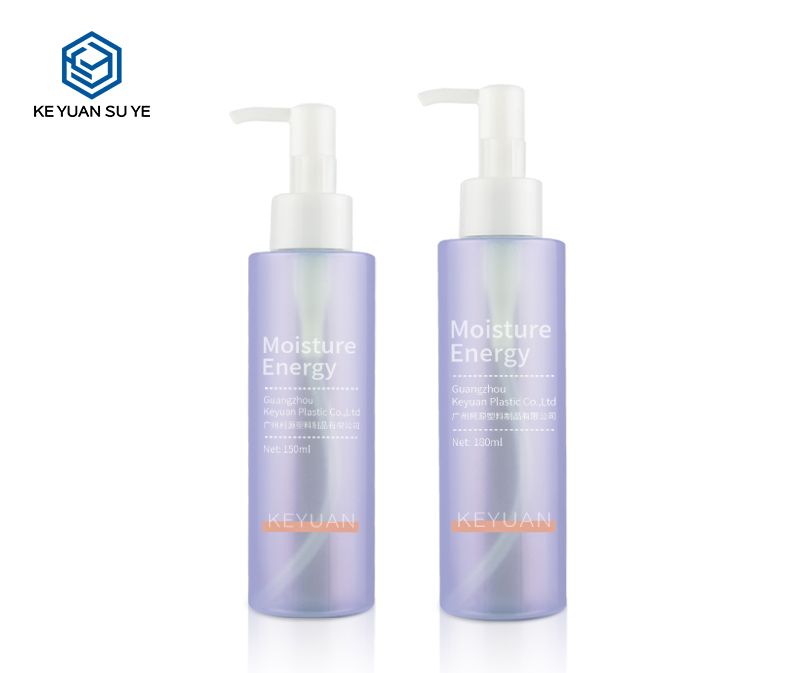 KY003 Moisture Energy Toner and Lotion Plastic Bottle 150ml 180ml PET with Glitter UV Purple