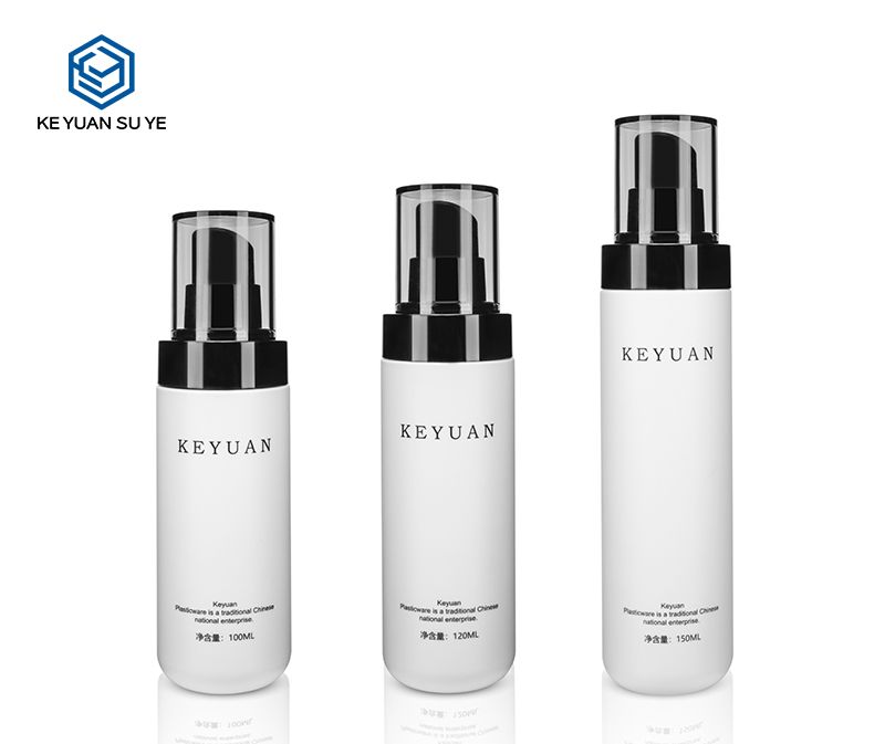 KY010 Moisturizing Light Facial Cleanser Cosmetic PET Plastic Bottle with Smooth Bottom Series