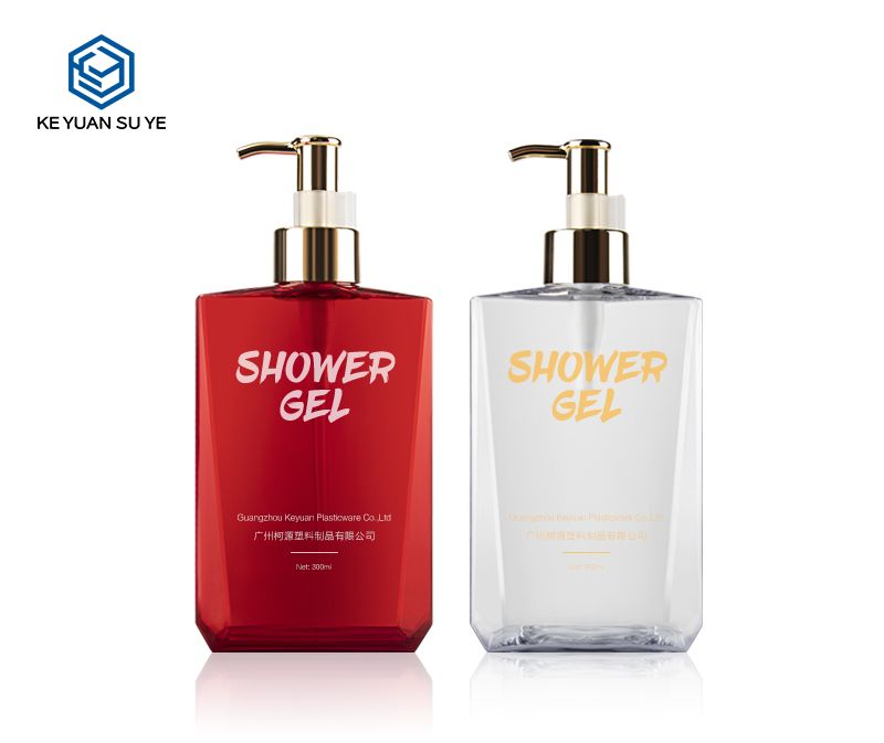 KY012 Luxury Household Shower Gel Hotel Cleanser Hand Wash Plastic Bottles PETG UV Gold