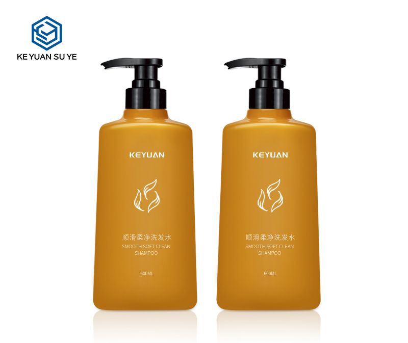 KY013 Smoth Soft Clean Shampoo 600ml PET Plastic Shampoo Conditioner Bottle
