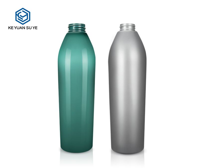 KY015 Eco-friendly Green Grey Large Size 750ml PET Plastic Shampoo Conditioner Bottle