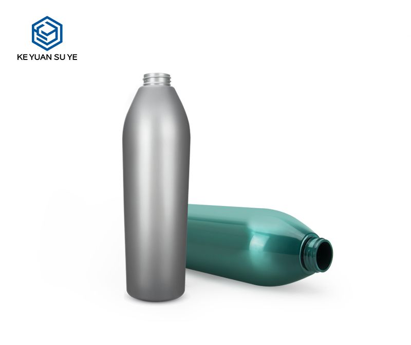 KY015 Eco-friendly Green Grey Large Size 750ml PET Plastic Shampoo Conditioner Bottle
