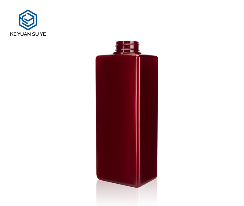 KY018 Amino Acid Fragrance Shower Gel 450ml PET Plastic Shampoo Conditioner Bottle Dark Red Shiny