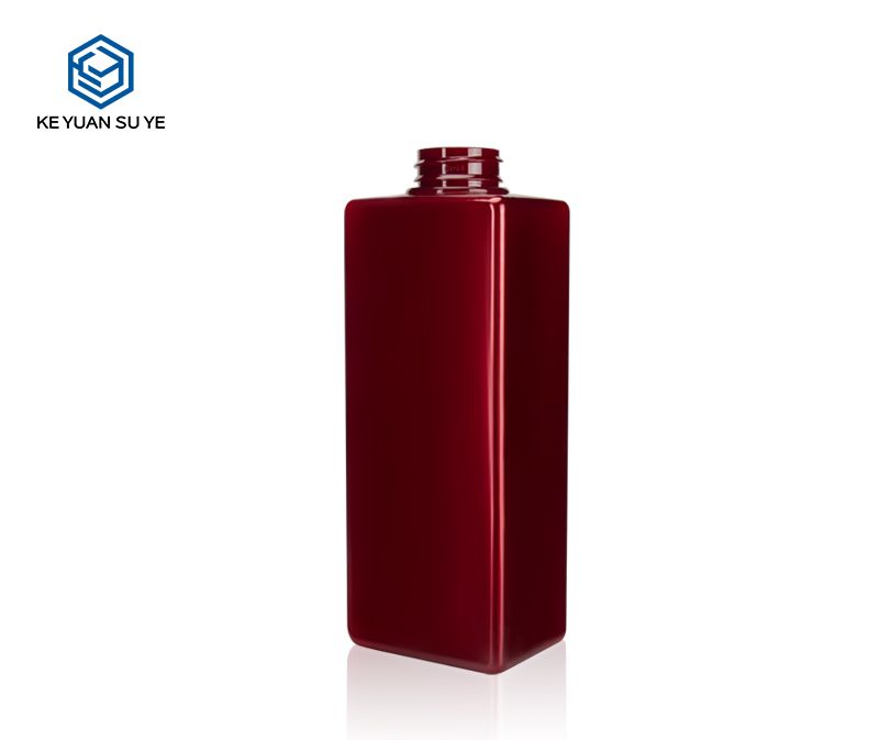 KY018 Amino Acid Fragrance Shower Gel 450ml PET Plastic Shampoo Conditioner Bottle Dark Red Shiny