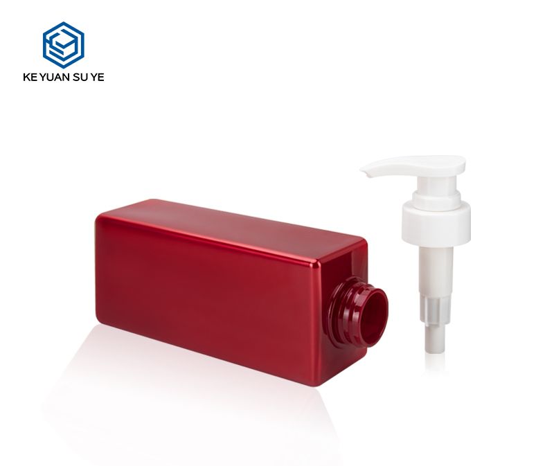 KY018 Amino Acid Fragrance Shower Gel 450ml PET Plastic Shampoo Conditioner Bottle Dark Red Shiny