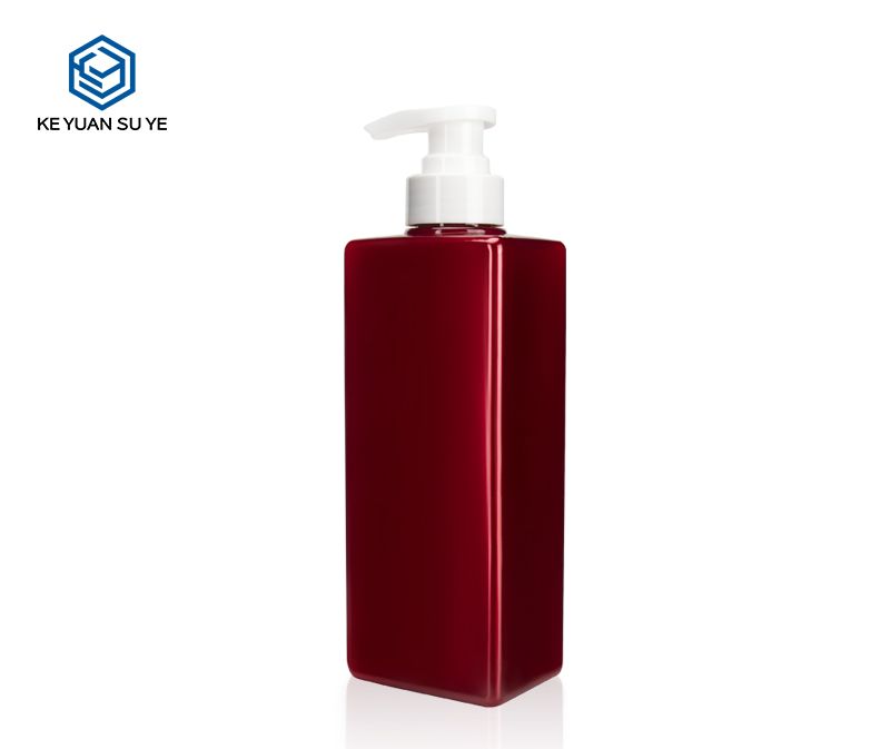 KY018 Amino Acid Fragrance Shower Gel 450ml PET Plastic Shampoo Conditioner Bottle Dark Red Shiny