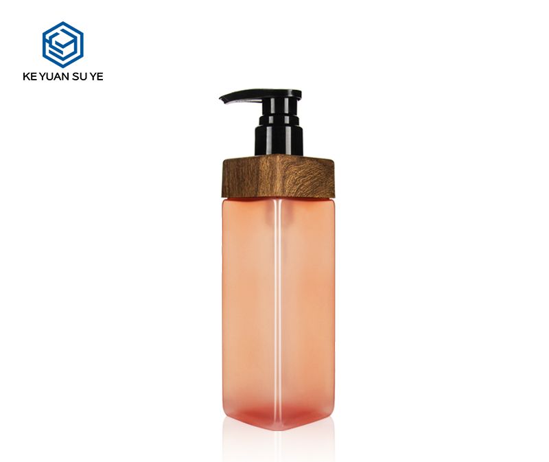 KY021 Strawberry Vanilla Cherry Conditioner Gel Shampoo 350ml PET Plastic Bottle with Wooden Effect Collar