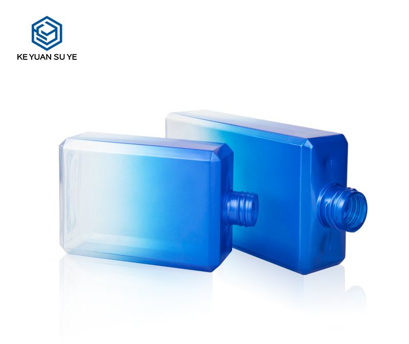 KY022-1 Natural Body Wash for men 250ml 350ml 500ml PETG Plastic Bottle Gradual Color Blue