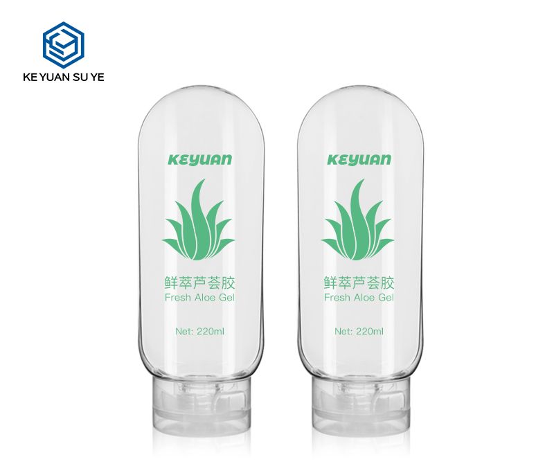 KY029 Upside-down Fresh Aloe Gel Plastic Bottles 220ml PET Face Gel