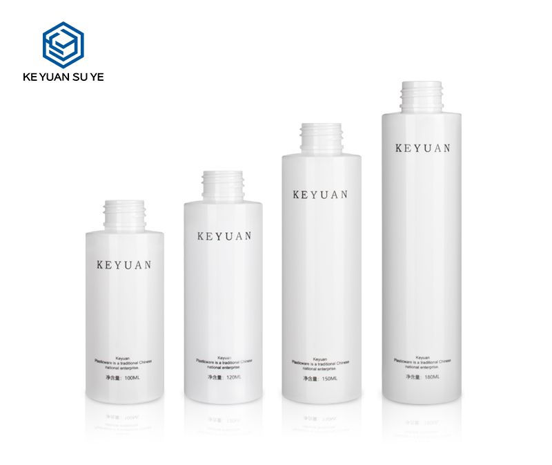 KY040 Matte White Cosmetic Beauty Water Skin Care PET Plastic Bottle UV Green Toner Cap