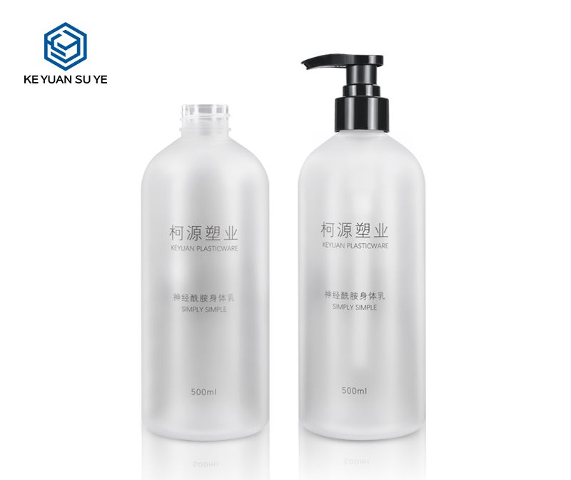 KY042 Matte Translucent Family Care Household Plastic Bottles PET 300ml 320ml 500ml