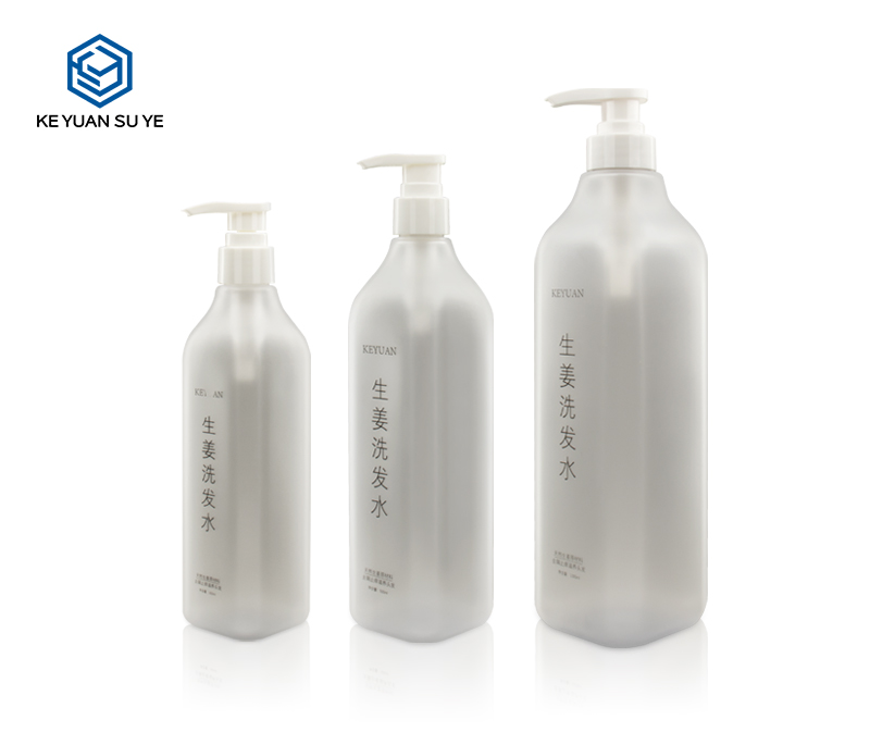 KY051 Ginger Shampoo Conditioner Shower Gel 1L Large Size PET Plastic Bottles Matte Finishing